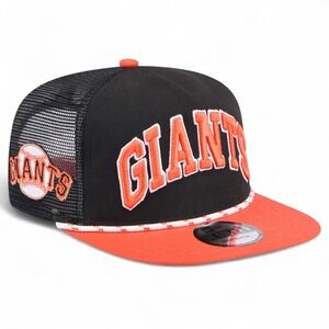 San Francisco Giants‎ Golfer Hat New Era Throwback Mesh Snapback Black Cap NEW